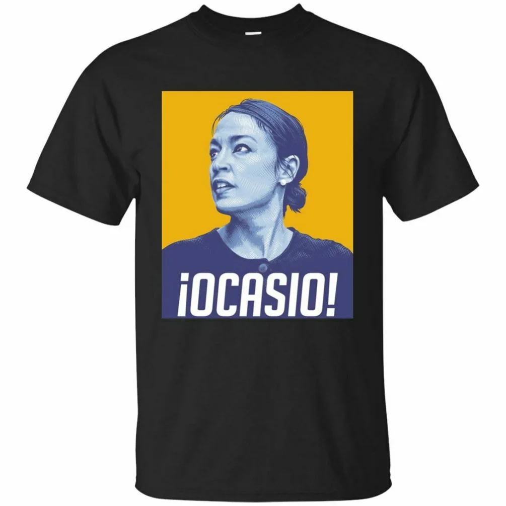 Александрия Ocasio Cortez Aoc США Congressman черная темно синяя футболка с короткими