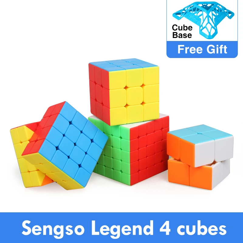 Shengshou Coffret de 4 Magic Cubes 5x5x5 4x4x4 3x3x3 2x2x2 Edition Limitée Legend 