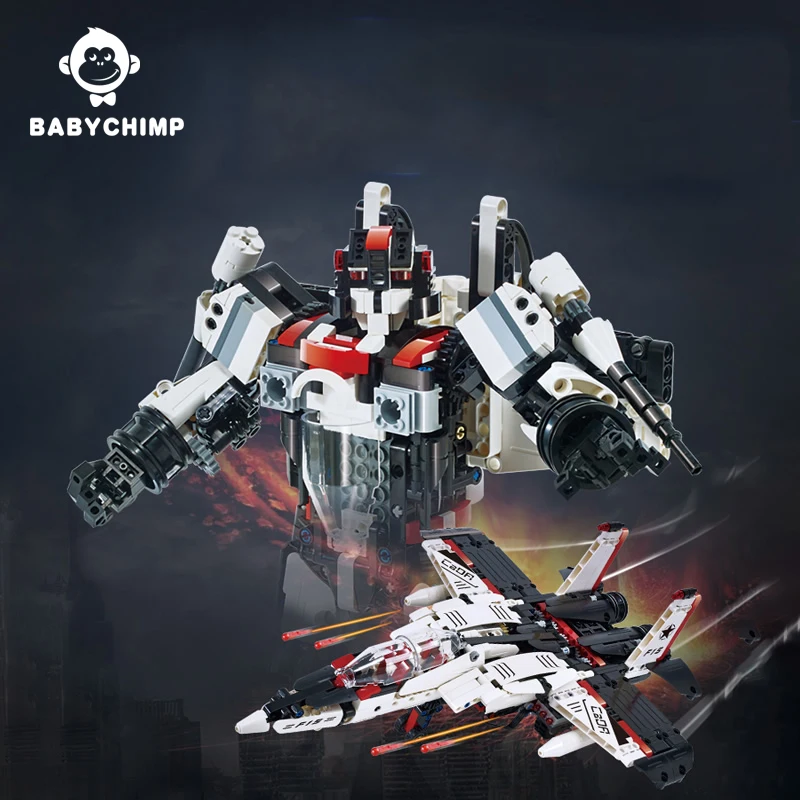 

917pcs legoED Technic Building Blocks Plane Set 2 IN 1 F15 Phantom RC Fighter Model Remote Control Airplane Aircraft Bricks Toys