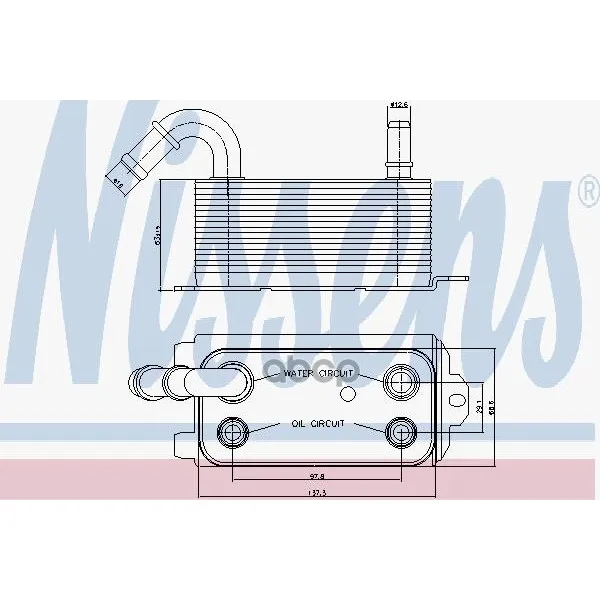 Радиатор Масляный Volvo S60/S80/V60/V70/Xc60/Xc70 07- Nissens 90661 Nissens арт. 90661