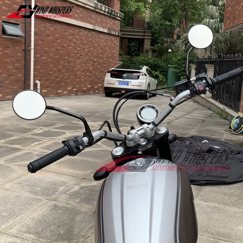 Universal Cnc Motorcycle Rear View Mirrors For Ducati Scrambler 800 1100 For Bmw R Nine T Pure For Benelli Tnt 600 Leoncino Side Mirrors Accessories Aliexpress