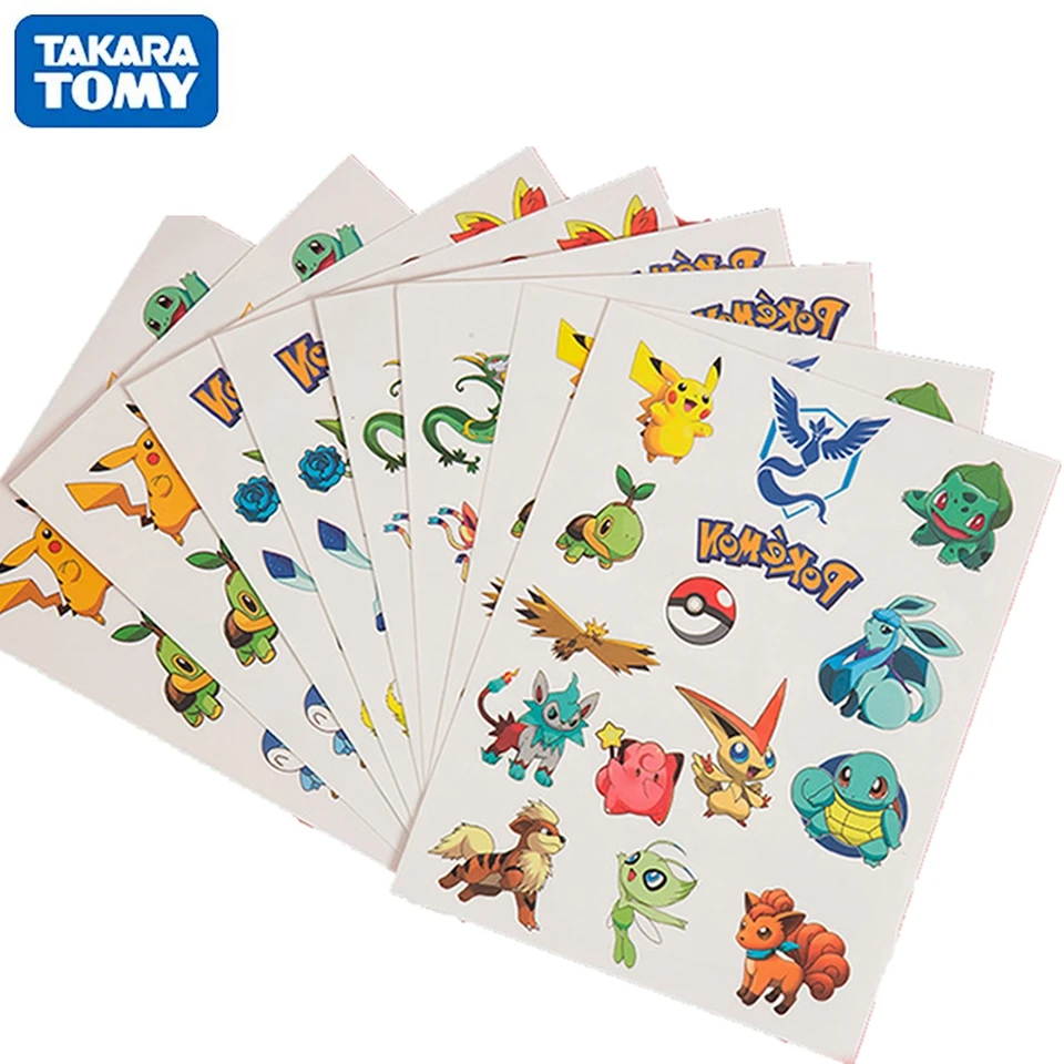 TAKARA TOMY Покемон татуировки милые наклейки из мультфильмов аниме покемона