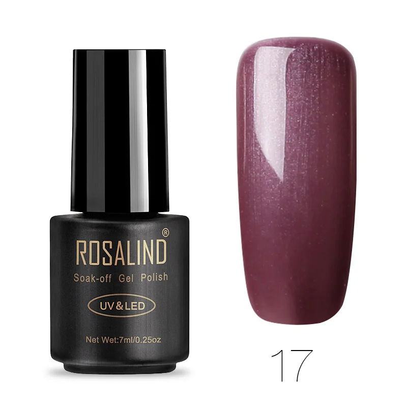 17 ROSALIND 7 мл 01-30 полуперманентный замачивающийся салонный УФ-гель для ногтей праймер лак для ногтей верхнее Базовое покрытие необходимые гель-лаки - Цвет: 17