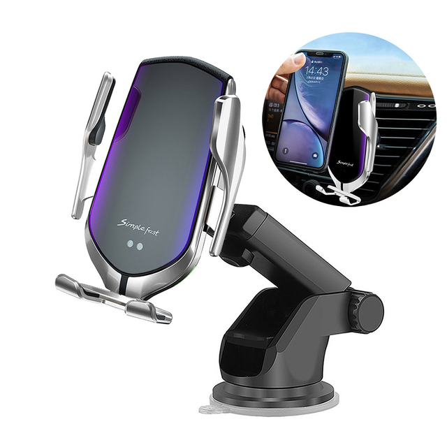 Mount Qi Wireless Charger For iPhone 12 11 Pro XS Max X XR 8 10W Fast Charging Phone Holder For Samsung Note 20 S21 S20 S10