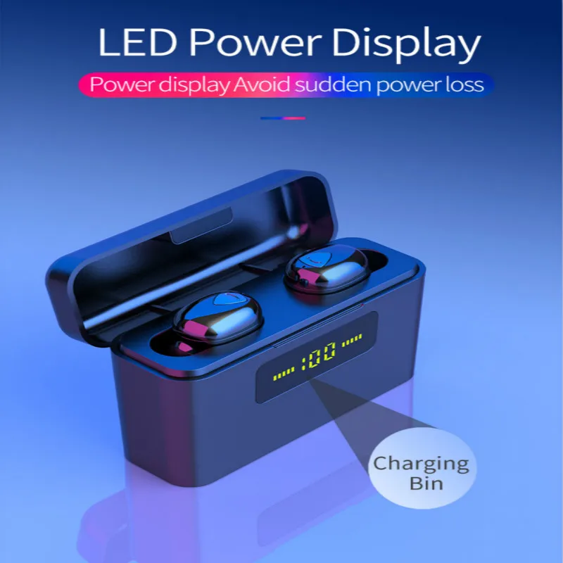 New X9s TWS wireless Bluetooth 5 0 earphone with LED power display binaural Earpiece noise reduce sports earbuds for iphone 10 X