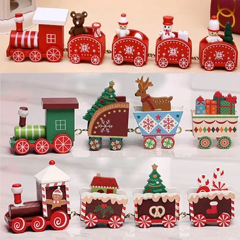 

Wooden Christmas Train Ornament Christmas Decoration For Home Santa Claus Gift Toys Crafts Table Deco Navidad Xmas 2021 New Year