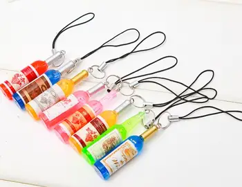 

Mix 100pcs 50*13mm Simulation bottle charms Jewelry necklace pendant keychain charms for DIY Mobile phone decoration