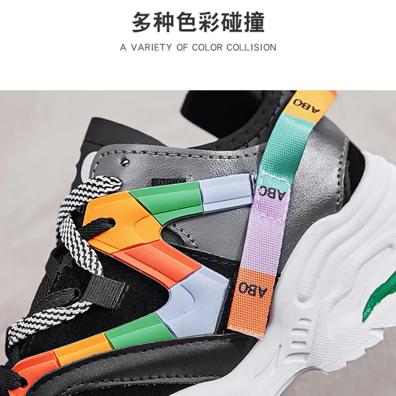 Женская обувь; Zapatos De Mujer; Модные женские кроссовки; tenis feminino; Цвет черный, белый; кроссовки на платформе; дизайнерская обувь для папы; женская обувь