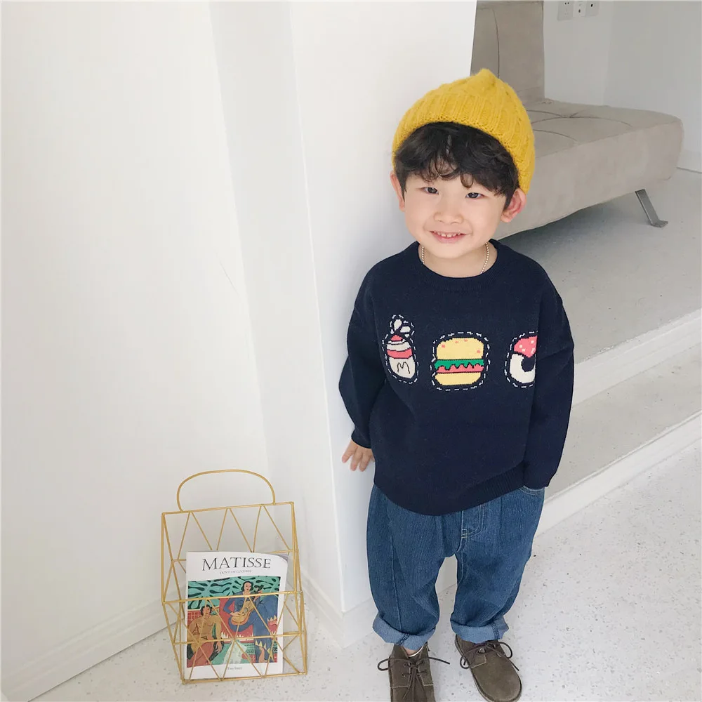 Tonytaobaby/Новинка; сезон осень-зима; Детские теплые свитера; вязаные свитера; свитер для малышей; детские свитера