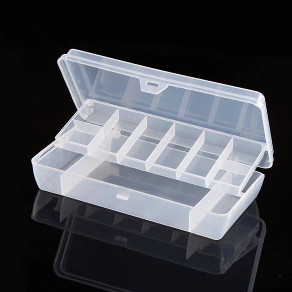 

Strorage Fishing Tools Plastic Compartments Double Layer Transparent Small Outdoor Camping Durable Bait Box