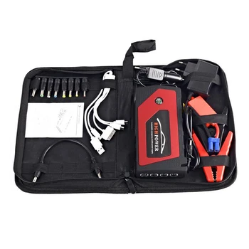 

Car Jump Starter Emergency Starting Device 18000Mah 4Usb Led Light Mobile Power Bank Car Charger Battery Booster(Eu Plug)