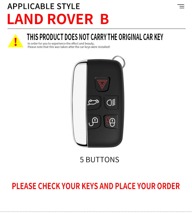 Metal Car Smart Key Case Cover Shell Fob For Land Rover Range Rover Evoque Sport Discovery Freelander For Jaguar XF XE A9 X8 XJ - H69ebb1012dcd4424817253186a3cab34d