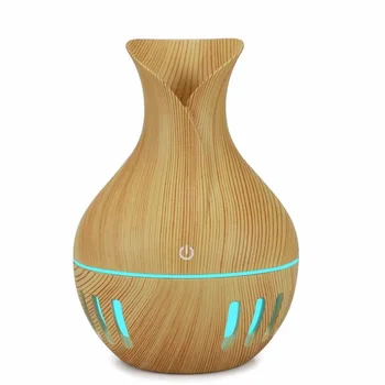 

New wood grain ultrasonic humidifier, ultra-quiet car home hydration purification portable USB aromatherapy oil diffuser 130ml