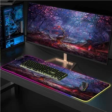 Цветная (RGB) Мышь pad Мышь padComputer большой Мышь Pad Мышь колодки светодиодный Подсветка Gamer МОЗ ковер стол коврик для CS адаптируемые под требовани...