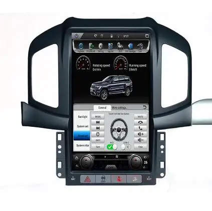 Top 13.6" tesla style vertical screen android 8.1 Car GPS radio Navigation for Chevrolet Capitval  2008-2017 1
