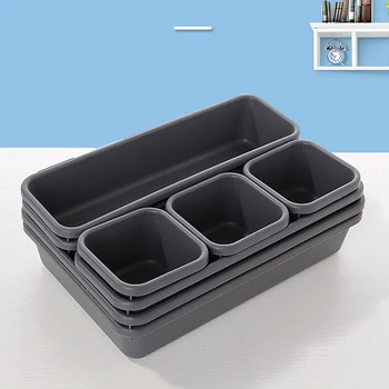 

8pcs Home Drawer Organizer Box Trays Storage Box Office Storage Kitchen Bathroom Closet Jewelry Makeup Desk Box Organization
