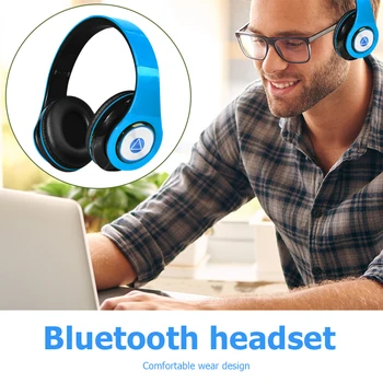 

Bluetooth Headphones Wireless Earphone Over-ear Noise HiFi Stereo Canceling Gaming Headset with Mic Support TF Card