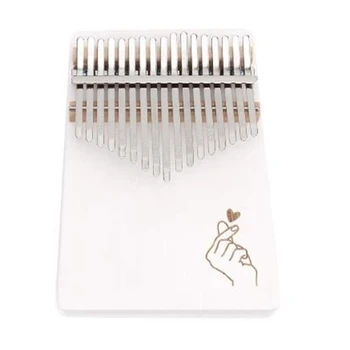 

17 Keys Thumb Piano Finger Piano Hand Piano Wooden Finger Piano with Tuning Hammer Simple Learning Adult Beginners