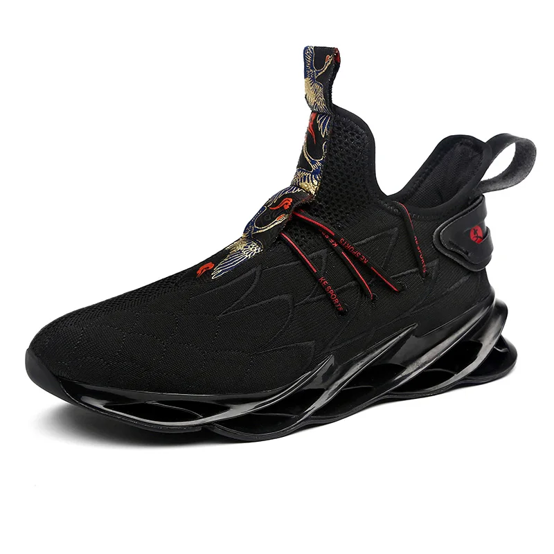 Мужская повседневная обувь; уличные модные удобные мужские кроссовки для мужчин; обувь для бега и бега; черная обувь на плоской подошве; zapatillas hombre - Цвет: Черный