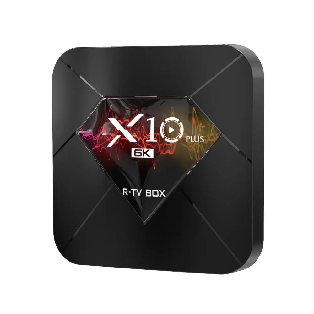 X10 Plus Android 9.0 Smart TV Box DDR3 4GB 32GB Allwinner H6 2.4G/5G Dual Wifi USB 3.0 3D 6K Android tv box Media Player