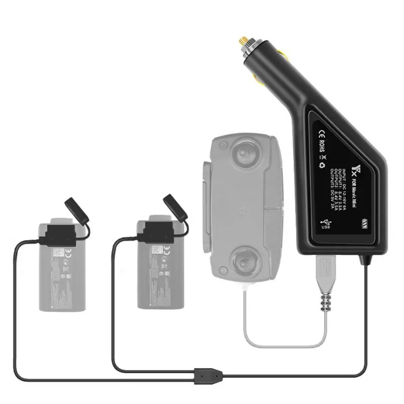

Car USB Charger Adapter For DJI Mavic Mini Battery Remote Controller Phone GPS E65A
