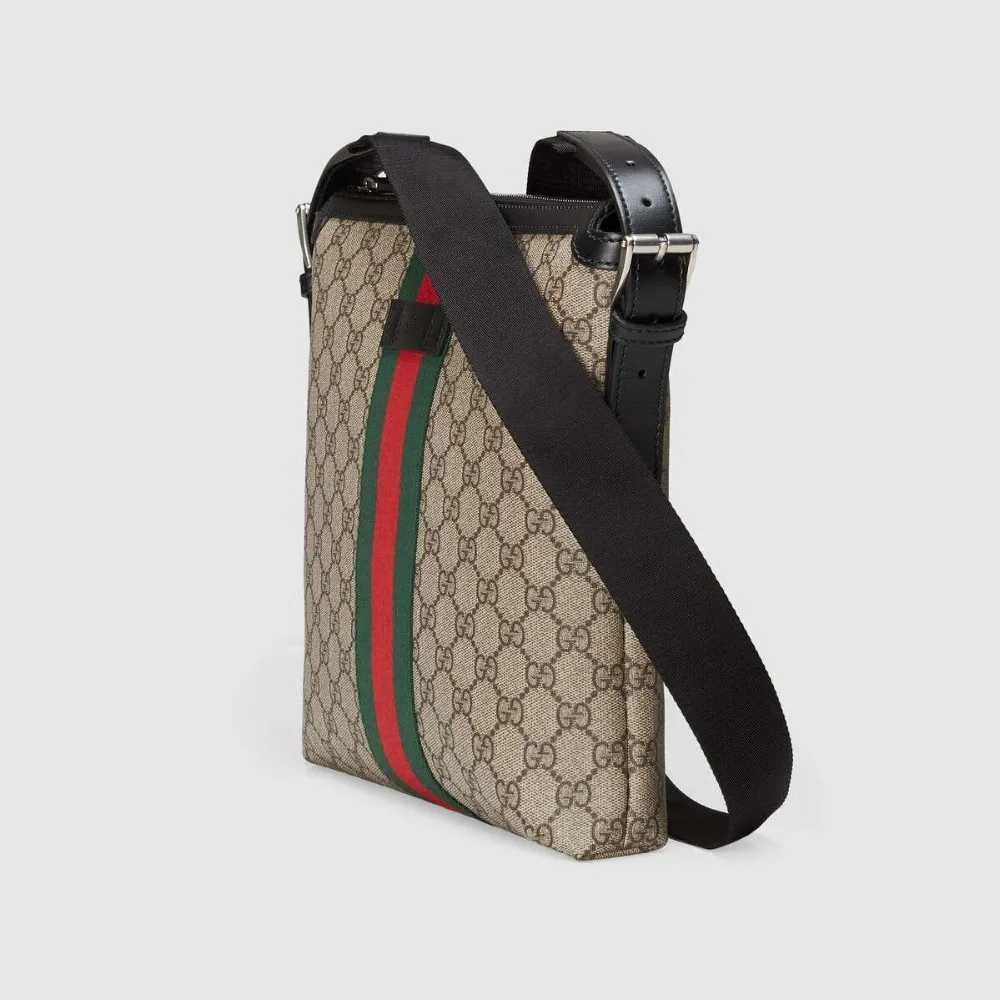 Люксовый бренд Gucci веб GG Supreme, мужские сумки через плечо, повседневные мужские сумки через плечо, деловые сумки 387111 KHNGN 969