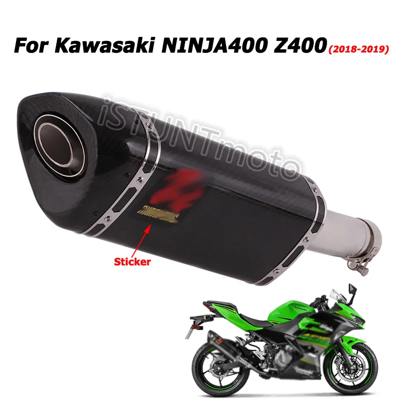 Слипоны для NINJA400 Z400 выхлопная труба мотоцикла модифицированный Глушитель со средним соединением