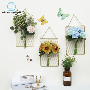 

Strongwell Nordic Creative Wall Hanging Flowers Home Balcony Wall Decoration Pendant Artificial Flower Bedroom Tea Shop Room