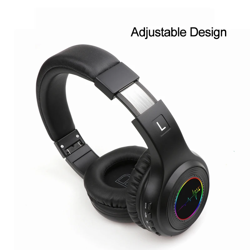 Беспроводные наушники Bluetooth-гарнитуры Складная игровая подсветка портативные стерео музыкальные спортивные наушники для мобильных телефонов ПК