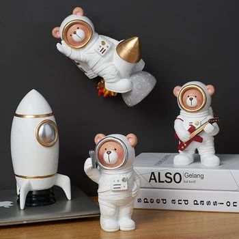 

2020Originality Astronaut Rocket Model Goods Furniture Children Room Ornament sculpture statue home decoration accessories Resin