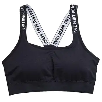 

Sports bra sweat fast drying antibacterial deodorant yogaware fitness ladies white black black