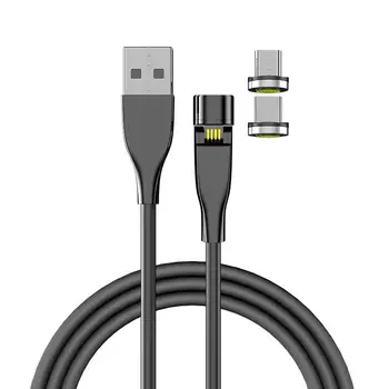 

1/2m 540 Rotation Magnetic Cable Micro USB Type-C Charging Cable Fast Charging Data Cord for Mobile Phone Data Transfer Cable