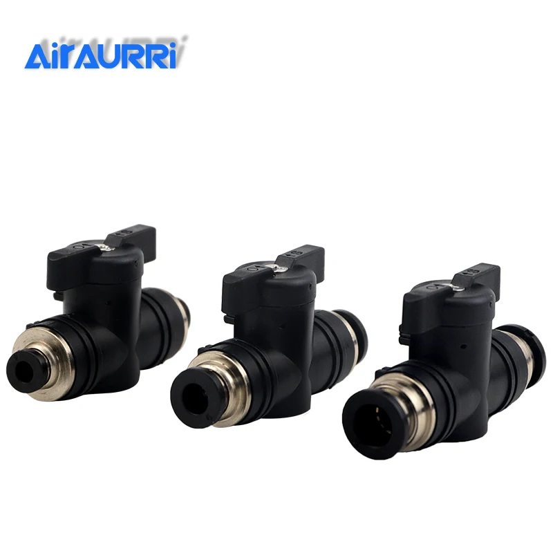 

PU air pipe black pneumatic switch fast quick plug connector BUC-4/6/8/10/12 manual transfer balloon valve