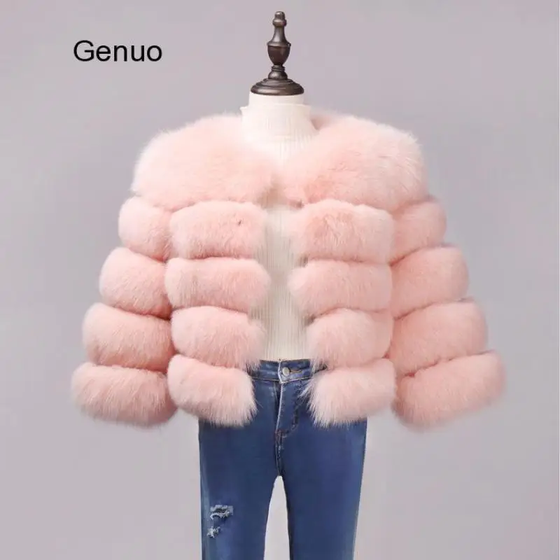 Wholesale Women's Imitation Fox Fur Coat Furry Luxury Faux Fur Coat New Winter Thick Warm Overcoat Fashion Outwear Drop Shipping