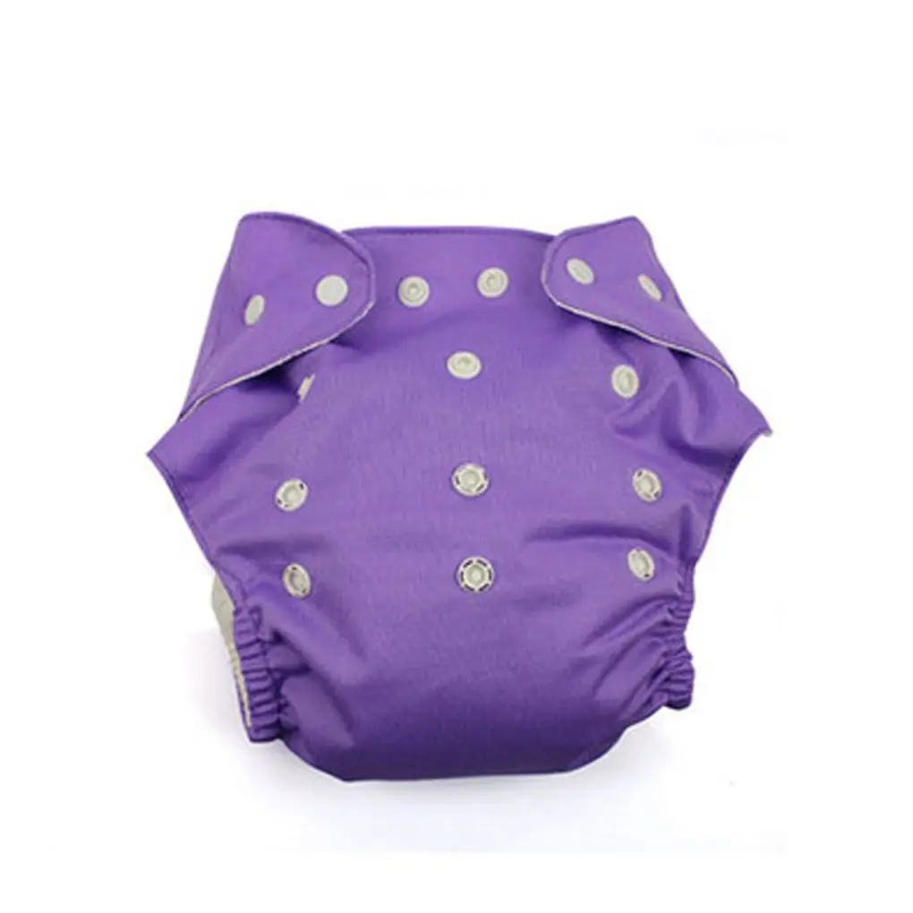 purple Многоразовые моющиеся регулируемые один размер детские тканевые карманные подгузники - Цвет: purple