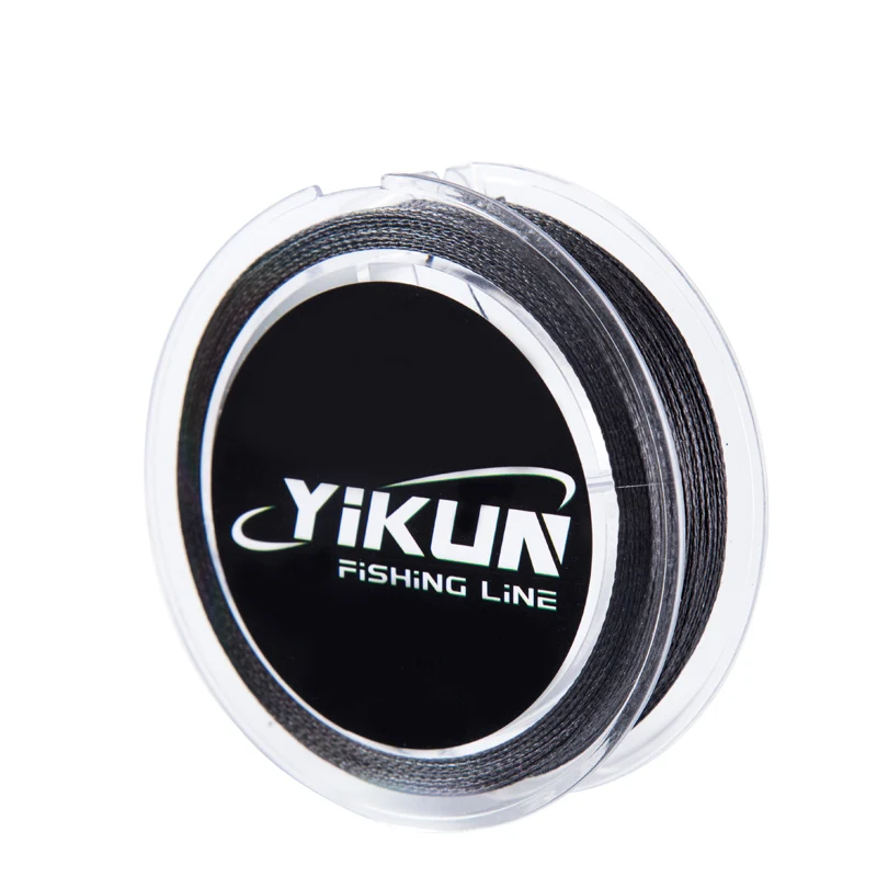 Black 100 м бренд YIKUN оплетка леска 4 нити Multifilament PE плетеная леска - Цвет: Black