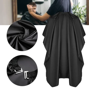 

Barber Cape Cloth Salon Hair Cutting Hairdressing Gown For Shampoo Styling Haircut Protective Apron 100X135cm Adjustable Black