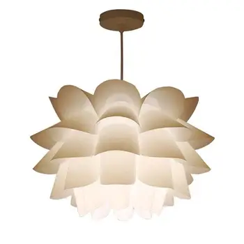 

Lotus Chandelier Ceiling Chandelier DIY Puzzle Light AC110-240V PVC Durable Beautiful Hanglamp Bedroom Lampshade Nordic