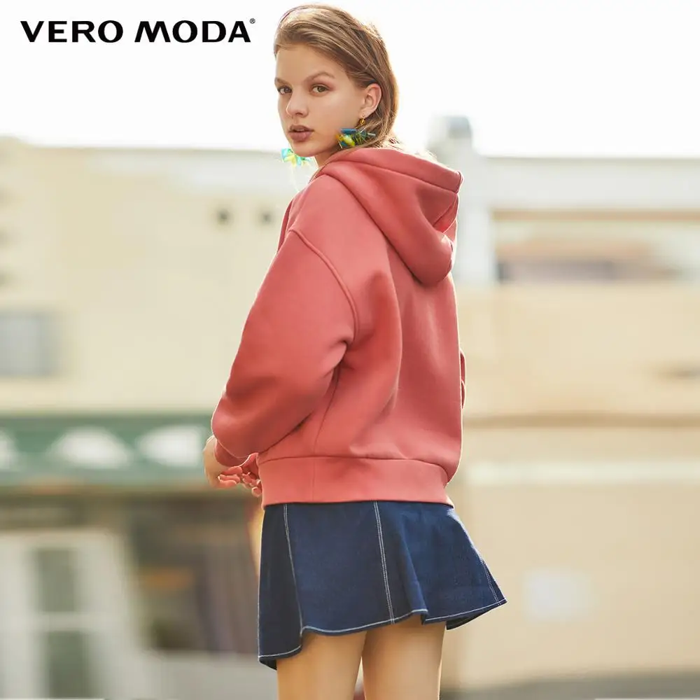 Vero Moda Новая Женская флисовая толстовка с капюшоном из флока с буквами | 319433505