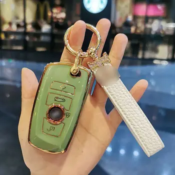 TPU Auto Chiave A Distanza Della Copertura Della Cassa Borsette Per BMW 1 3 5 7 Serie X1 X3 X4 X5 F10 F20 F30 F18 F25 M3 M4 E34 E36 Protector Holder Fob