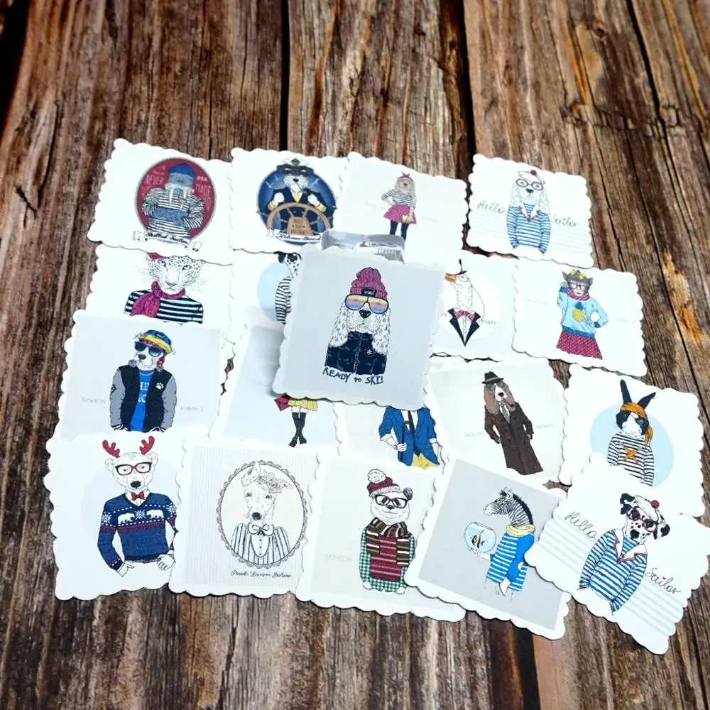 

22PCS Fashion Animal Stickers DIY Diary Scrapbooking Decorative Stationery Stickers Kids Girls Children Gift Waterproof Stickers