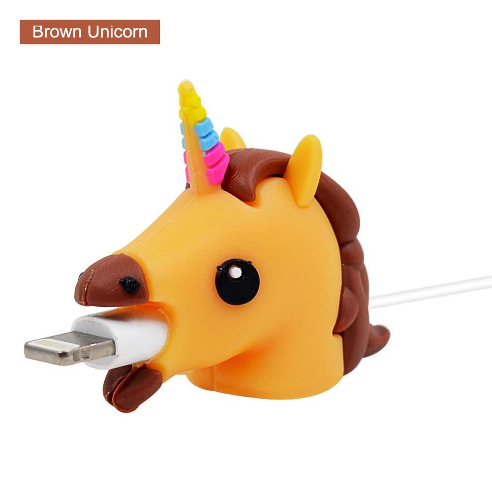 Милый кабель протектор единорог мультфильм укусы для usb-кабель для iPhone Winder Органайзер чомперы iPhone шнур протектор держатель аксессуар