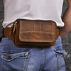 Fashion Quality Leather Male Crossbody Sling Bag Design Casual Travel Cigarette Case Pouch Travel Fanny Waist Belt Bag Men 341 ► Photo 2/6