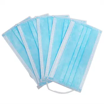 

50 Pcs Disposable Provent Dust&Dirt Mouth Face Mask Breathable Respirator Anti Fog Protect Men Women 3Layers