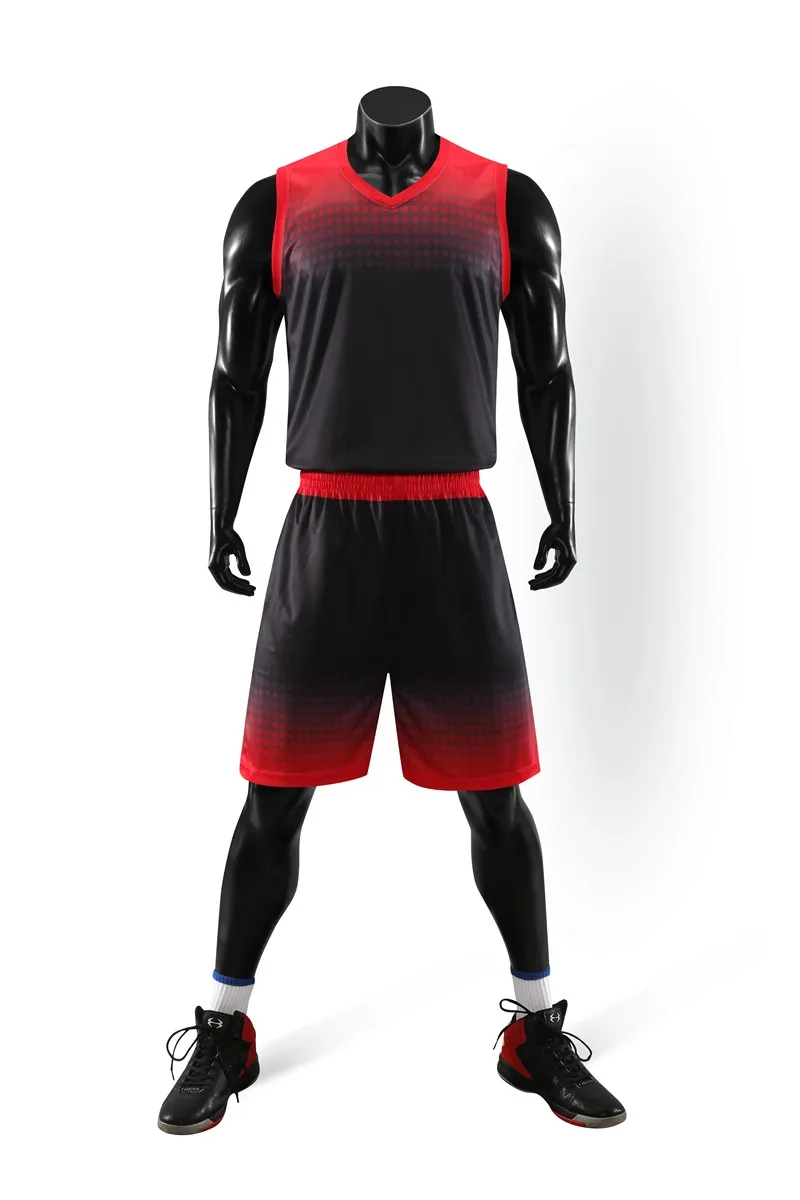 HOWE AO custom shirt! Новинка мужские баскетбольные Джерси спортивные шорты, баскетбольные Джерси Набор, Мужской комплект Джерси баскетбольный костюм 농니니 - Цвет: Черный