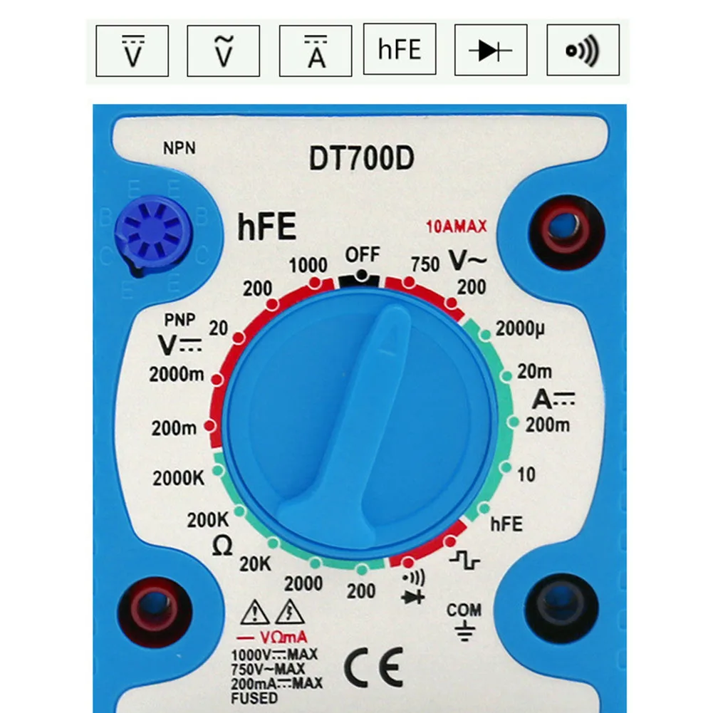 DT700D Прочный ручной амперный тестер напряжения Защита от перегрузки Цифровые мультиметры простота в эксплуатации Устранение неполадок профессиональный