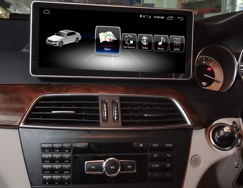 Perfect Car Video Screen for Right Hand Drive Mercedes Ben z C CLASS W204 2011 2012 2013 2014 4G RAM 64G ROM 6