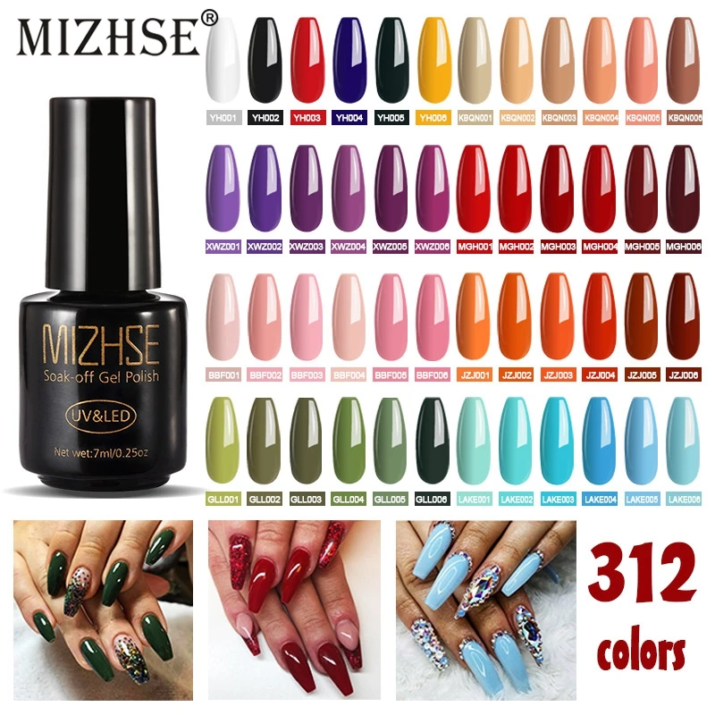 MIZHSE набор гель-лаков для дизайна ногтей Esmaltes Para Pintar Unha частная марка УФ-гель Nagellak лак праймер для ногтей резиновая основа и топ