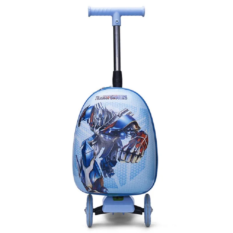 Мультяшный детский скутер чемодан на колесах ленивая Сумка На Колесиках детская переноска в кабине дорожная сумка для скейтборда