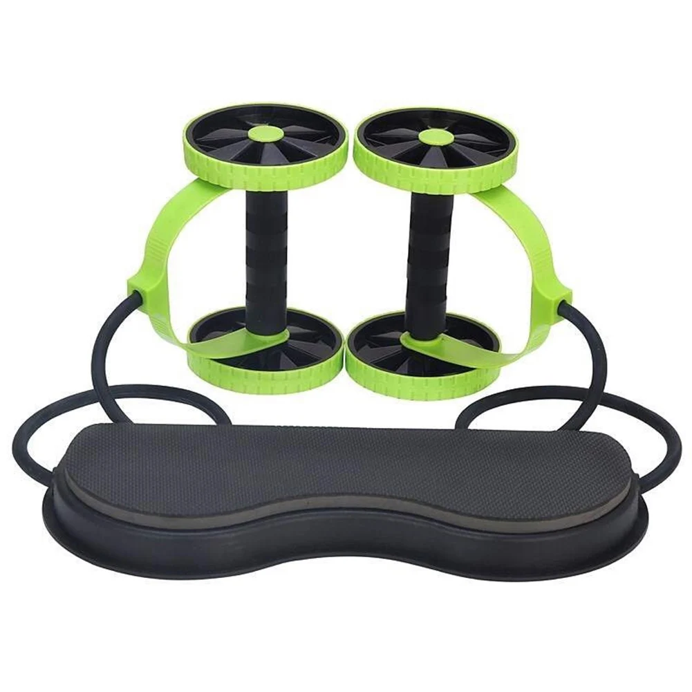 Зеленый Фитнес-колеса ролик эластичный брюшной мышцы сопротивление тяга веревка для тренировки упражнений дома WHShopping - Цвет: Зеленый